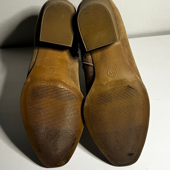 Universal Thread Women's Western Boots Tan Brown Faux Suede Leather Size 8.5 - Picture 8 of 16